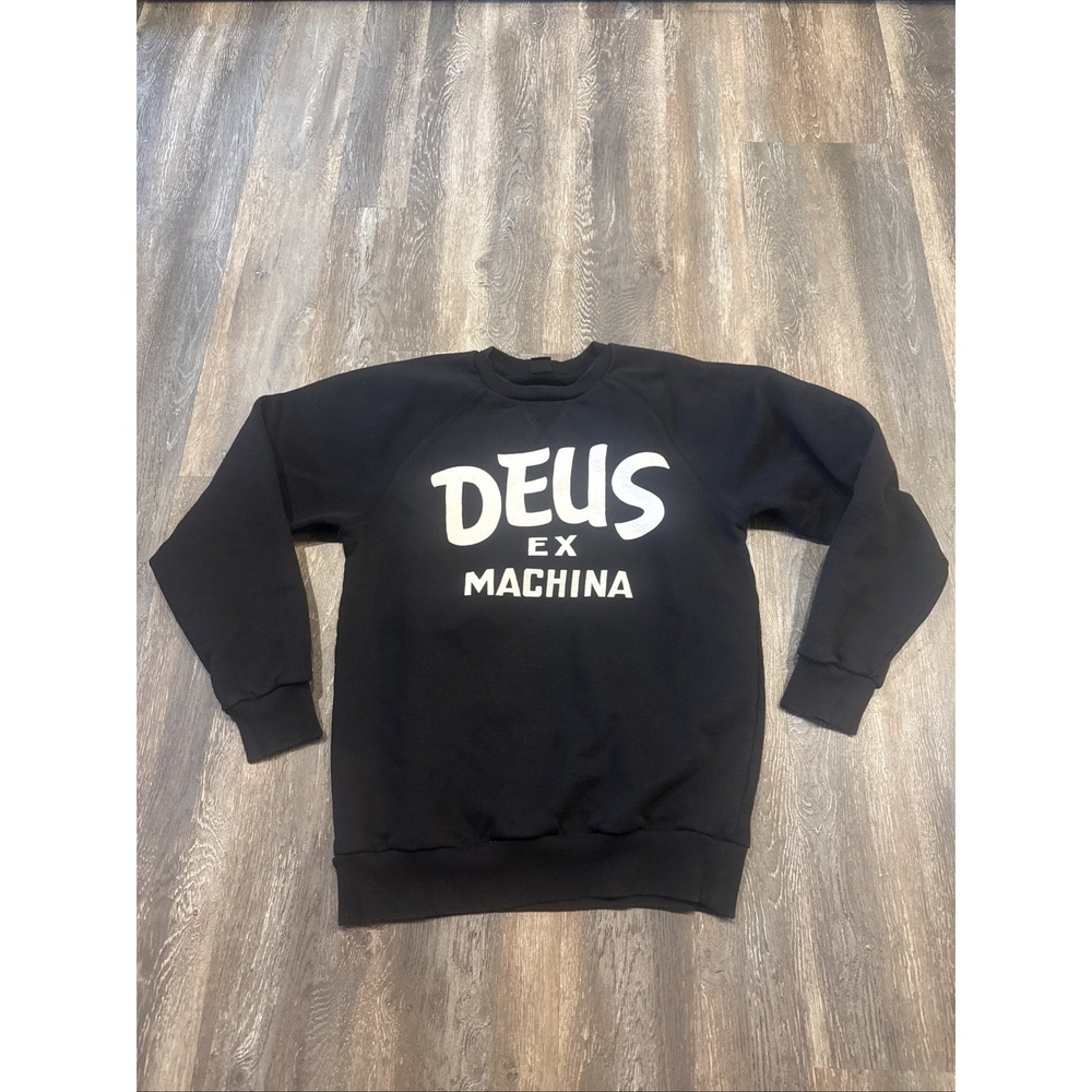 Deus Ex Machina Crew Neck Sweatshirt Men's Medium Black